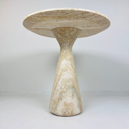 Light Travertine Side Table