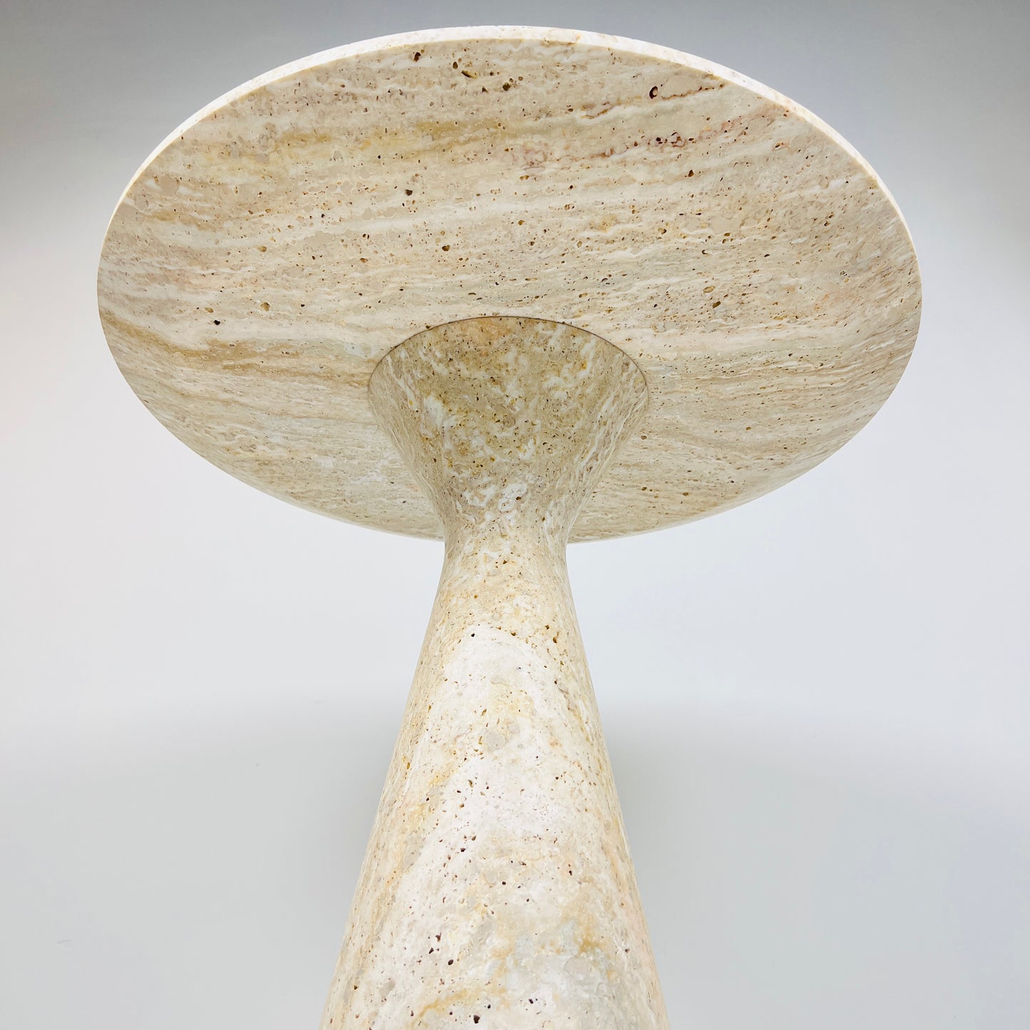 Light Travertine Side Table