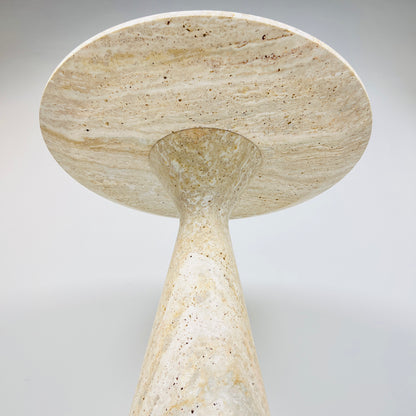 Light Travertine Side Table