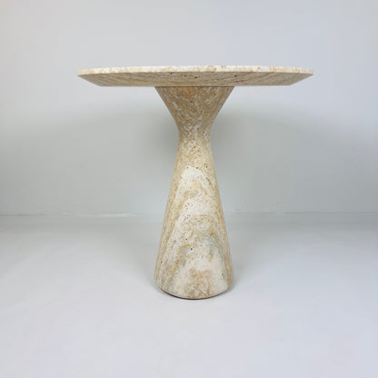 Light Travertine Side Table