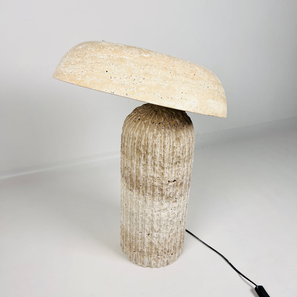 Mushroom Travertine Lamp