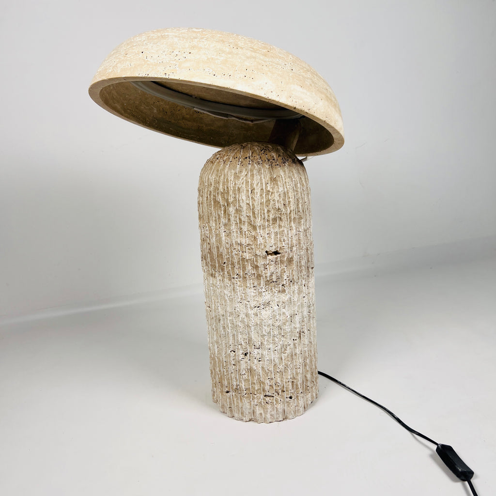 Mushroom Travertine Lamp