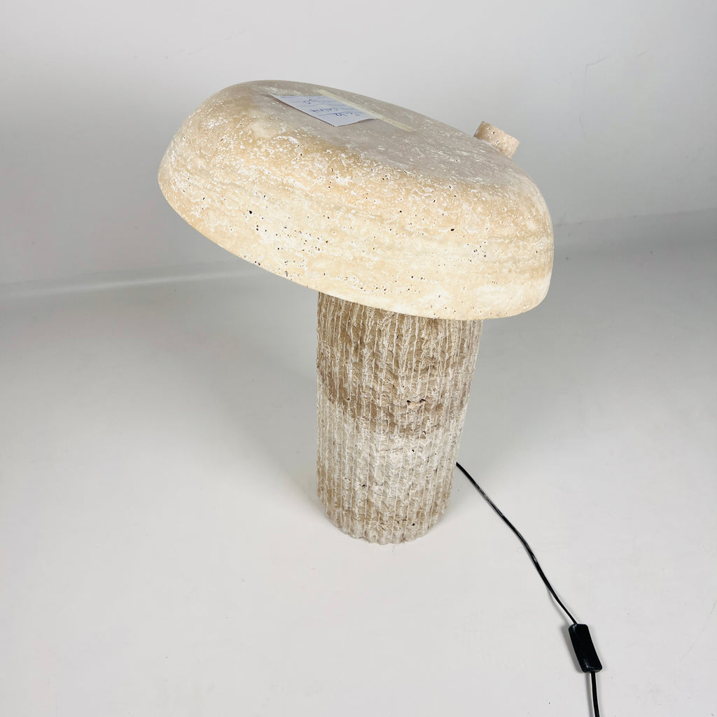 Mushroom Travertine Lamp