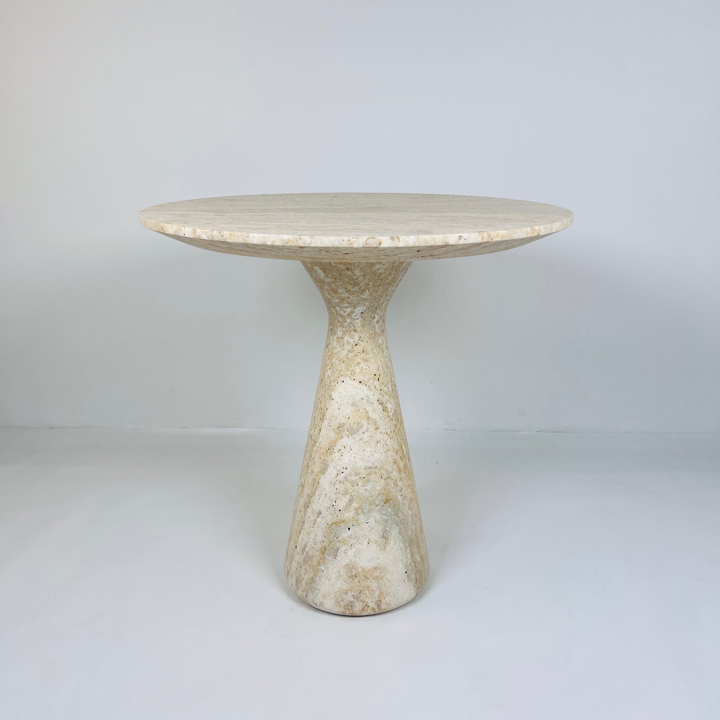 Light Travertine Side Table