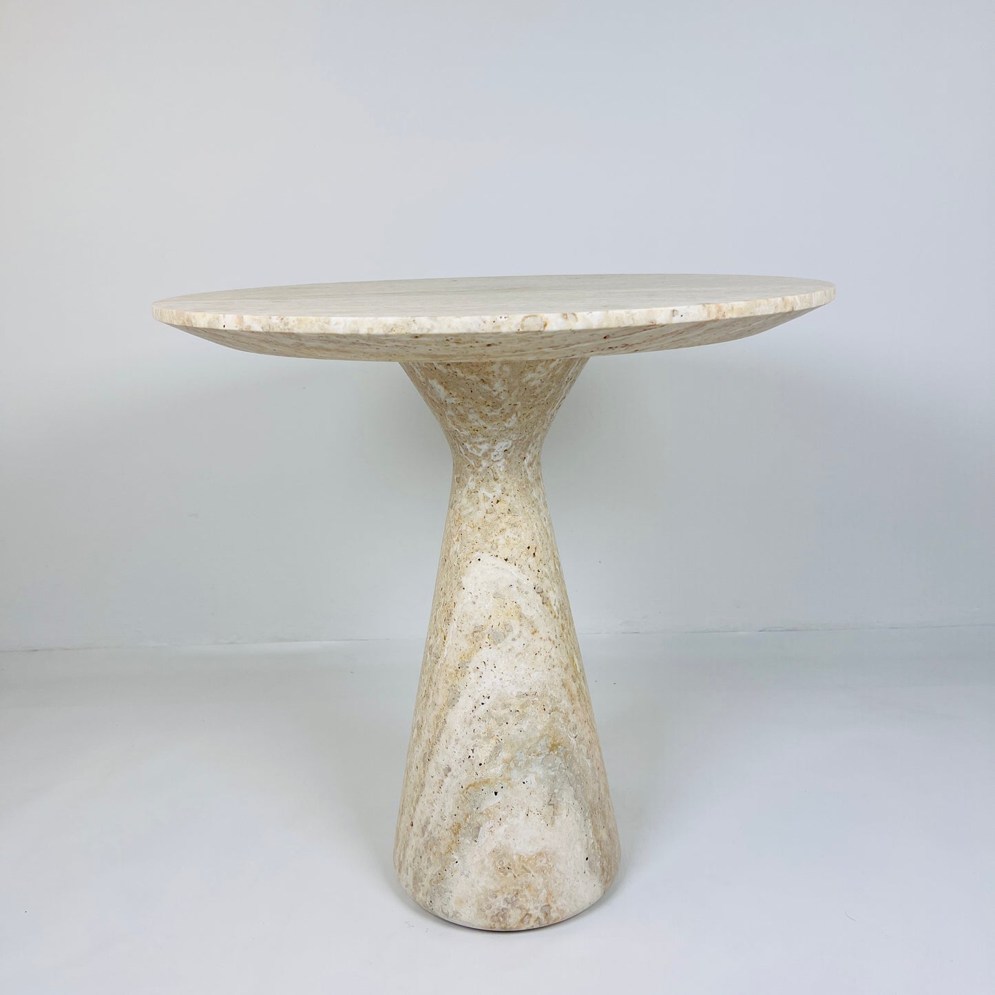 Light Travertine Side Table