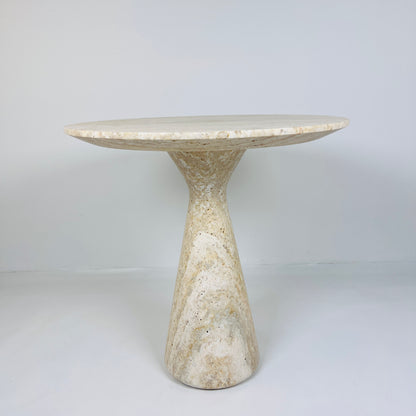 Light Travertine Side Table