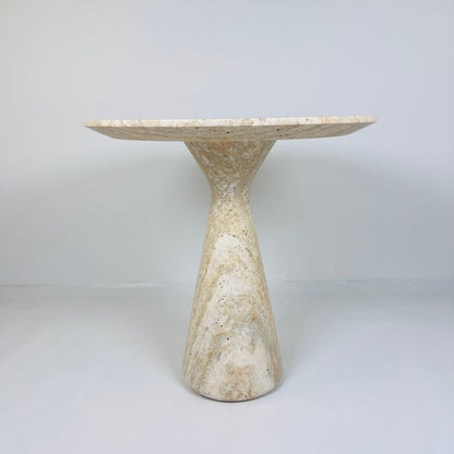 Light Travertine Side Table