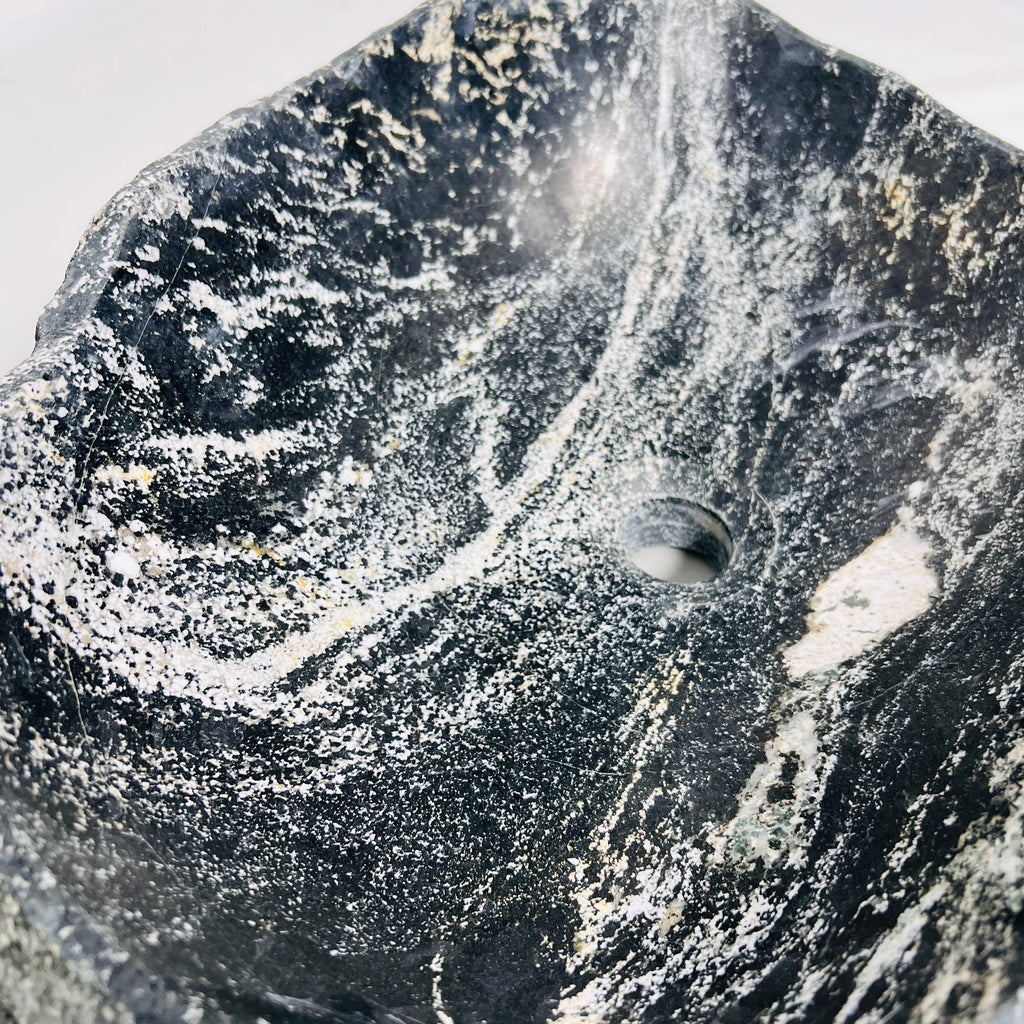 Grey and White Streaked Riverstone Sink