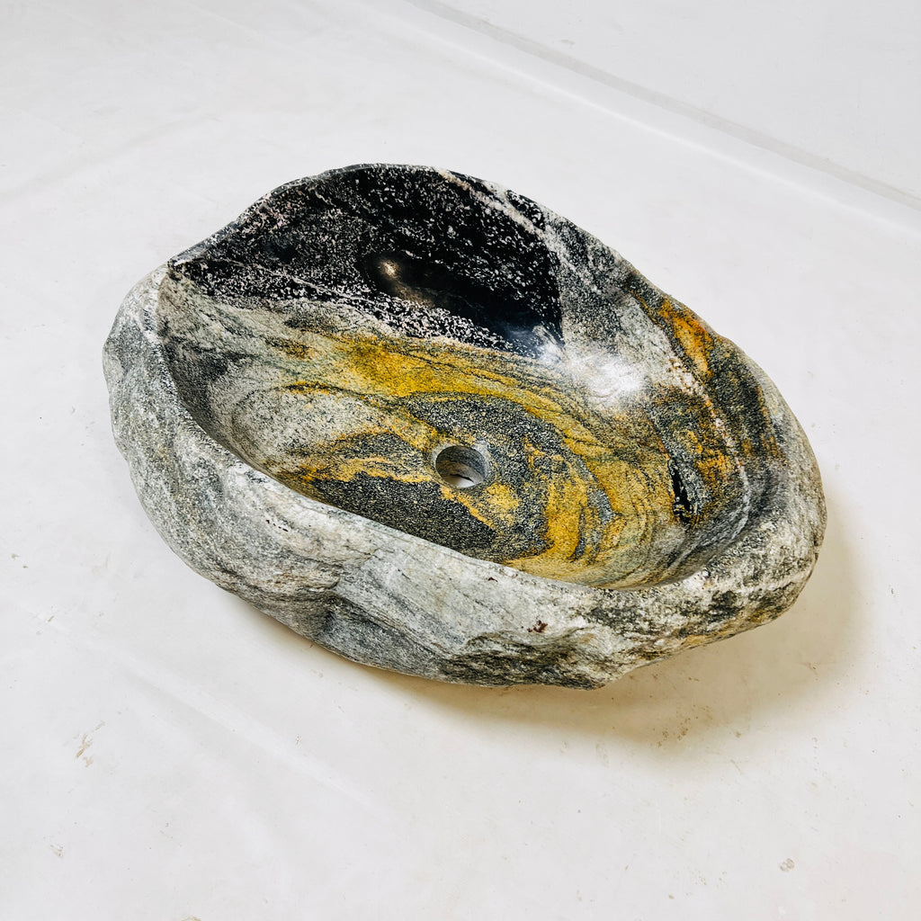 Golden Swell riverstone Sink
