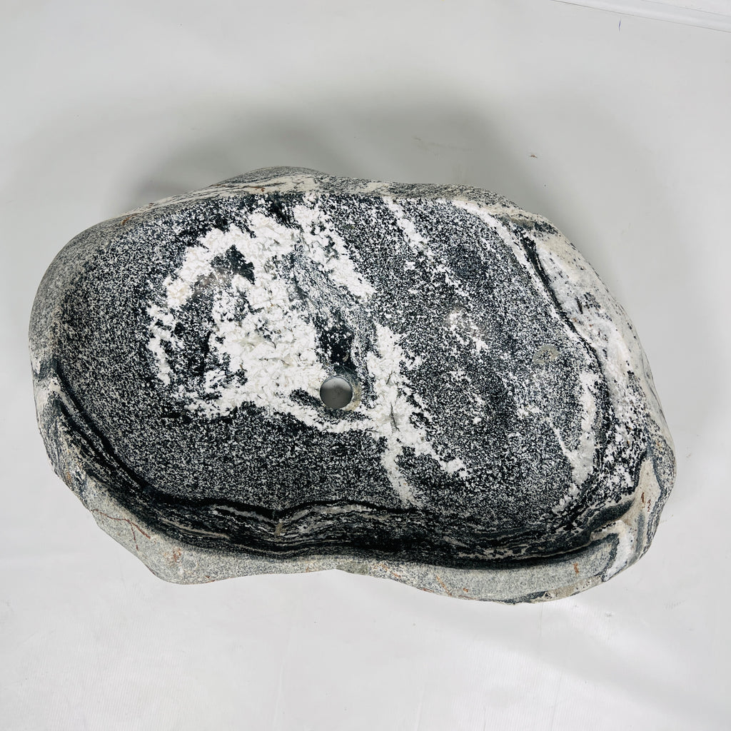 White and Grey Riverstone Sink