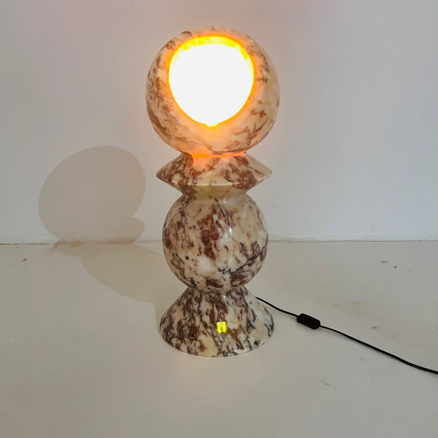 Totem Table Lamp / Floor Lamp - Red & White