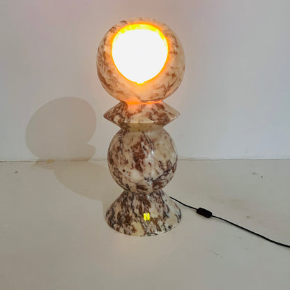Totem Table Lamp / Floor Lamp - Red & White