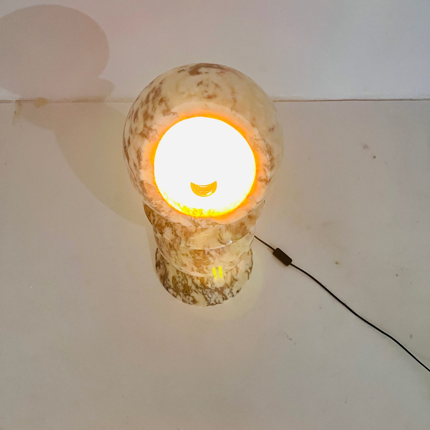 Totem Table Lamp / Floor Lamp - Red & White