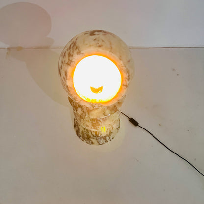 Totem Table Lamp / Floor Lamp - Red & White