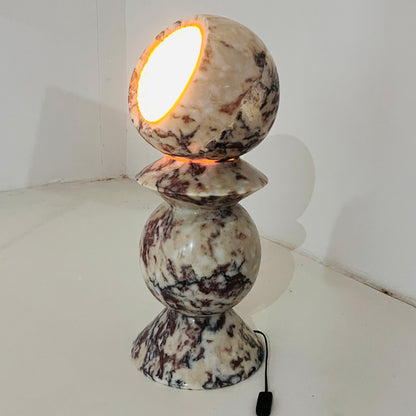 Totem Table Lamp / Floor Lamp - Red & White