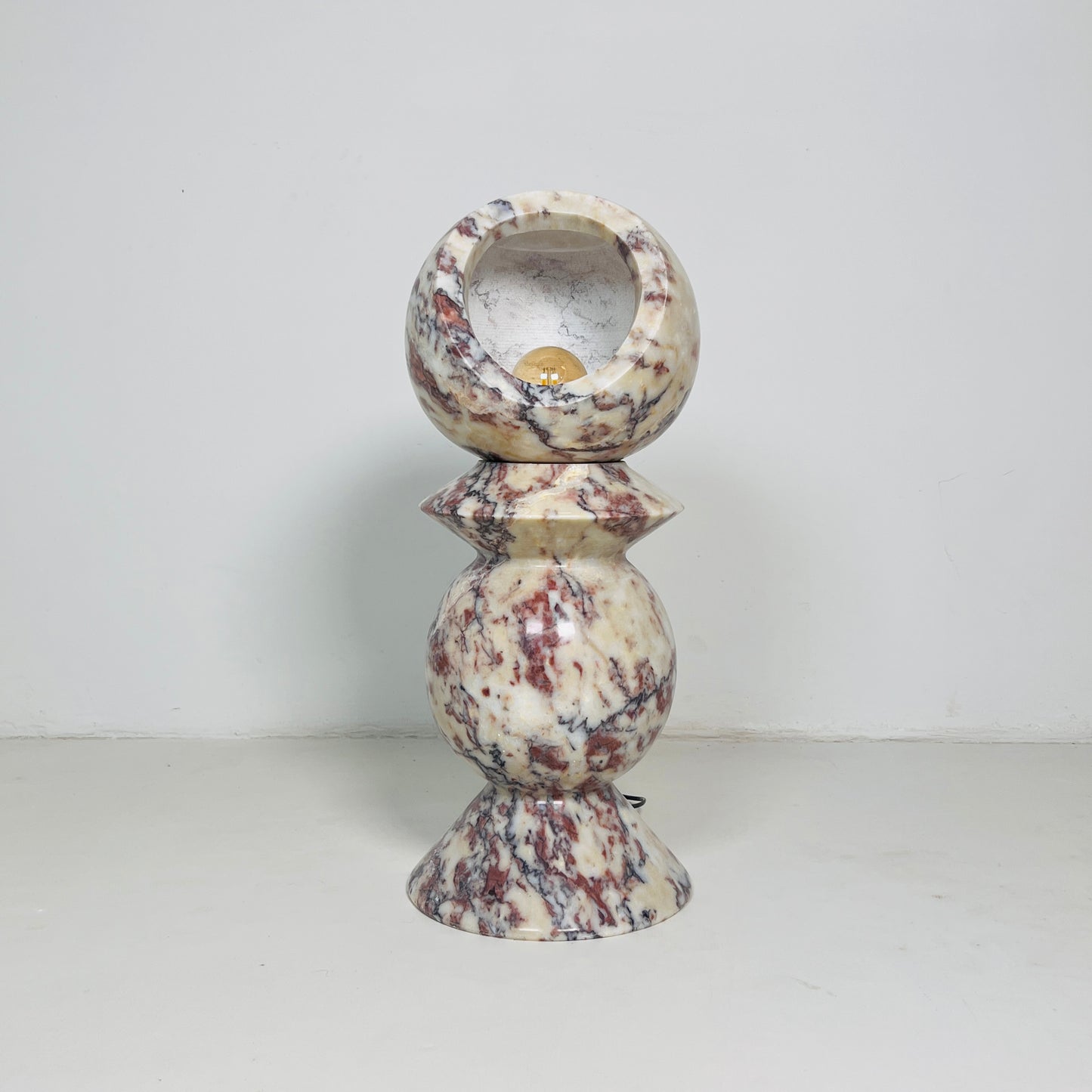 Totem Table Lamp / Floor Lamp - Red & White