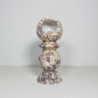 Totem Table Lamp / Floor Lamp - Red & White