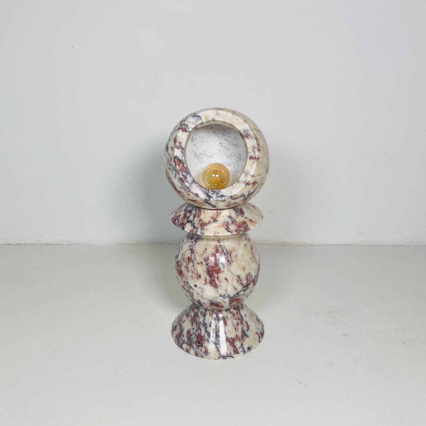 Totem Table Lamp / Floor Lamp - Red & White