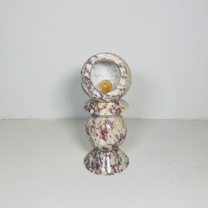 Totem Table Lamp / Floor Lamp - Red & White