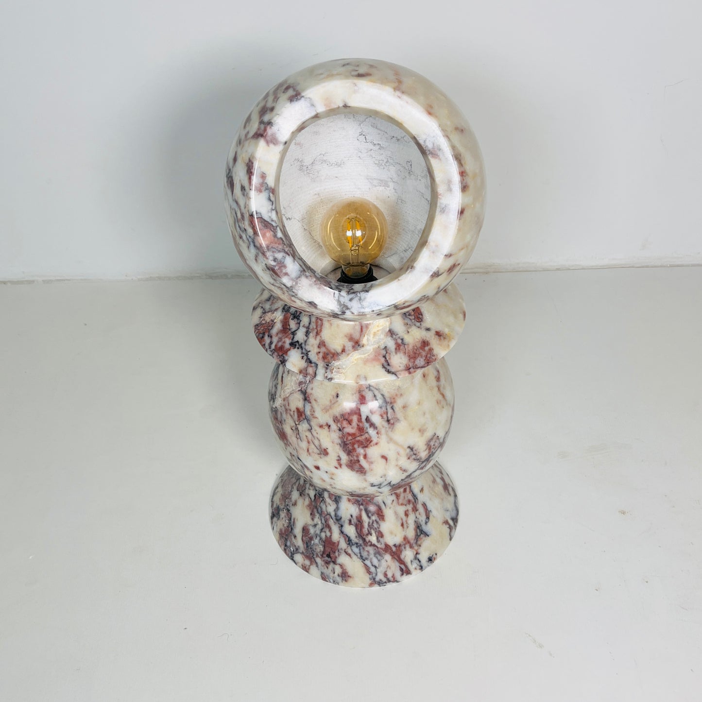 Totem Table Lamp / Floor Lamp - Red & White
