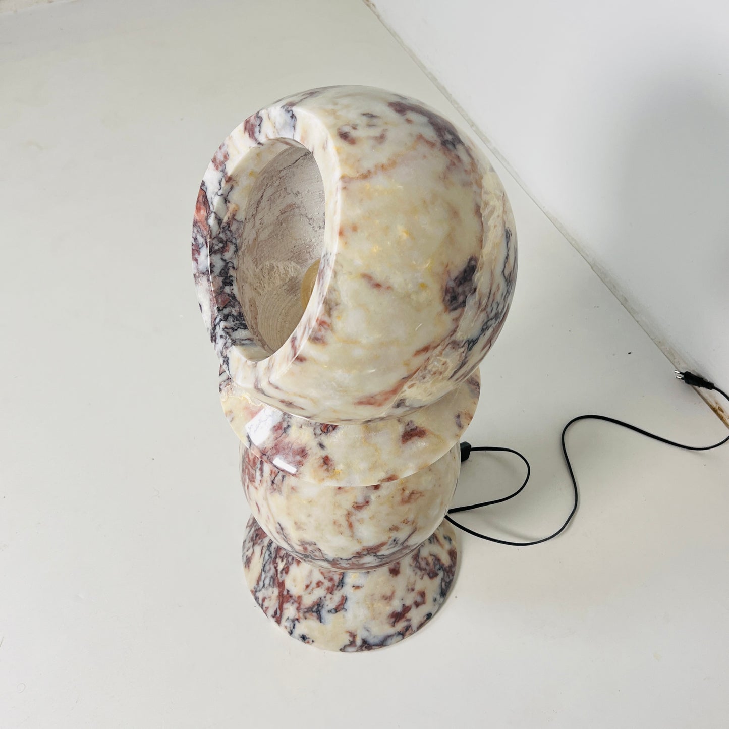 Totem Table Lamp / Floor Lamp - Red & White