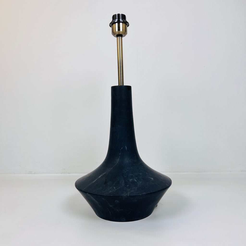 Bulged Saucer Black Table Lamp