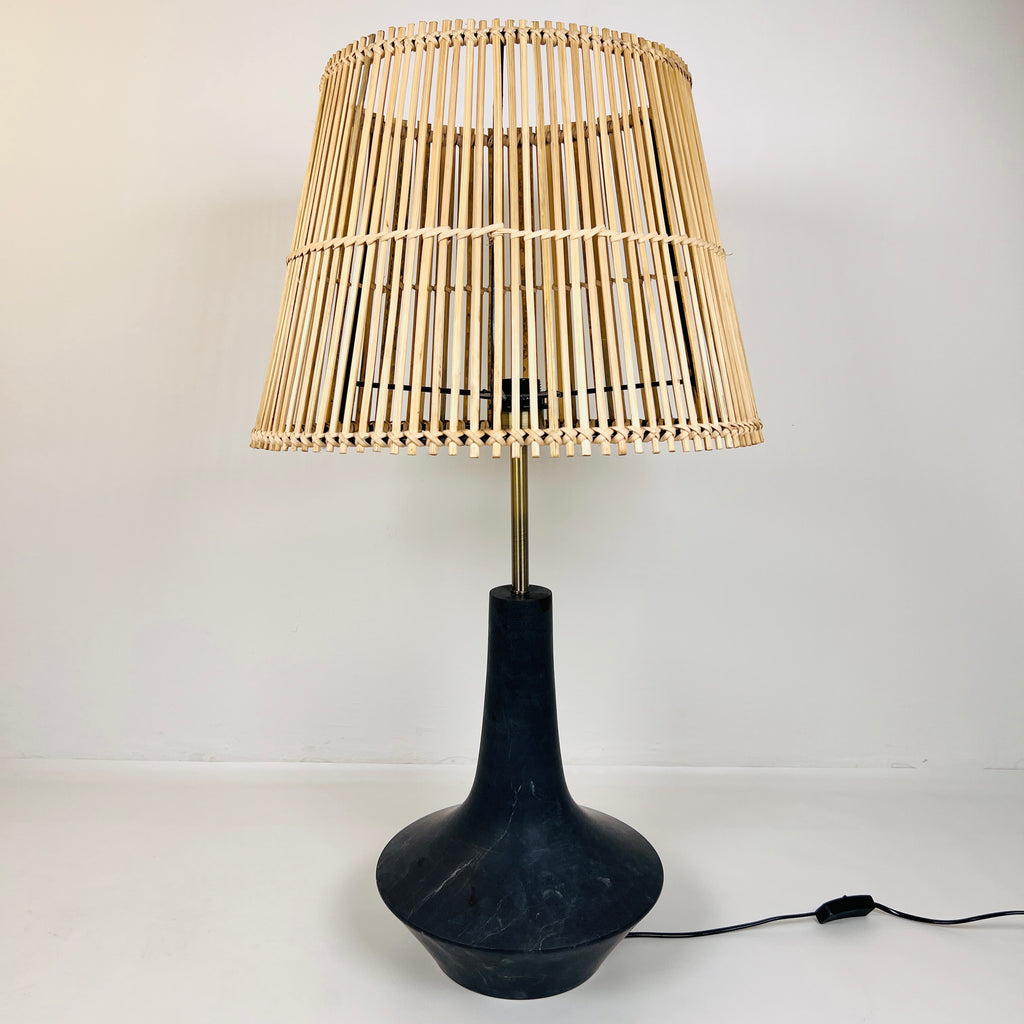 Bulged Saucer Black Table Lamp