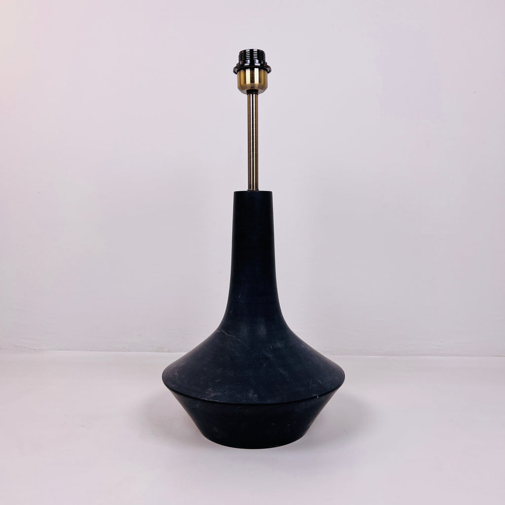 Bulged Saucer Black Table Lamp