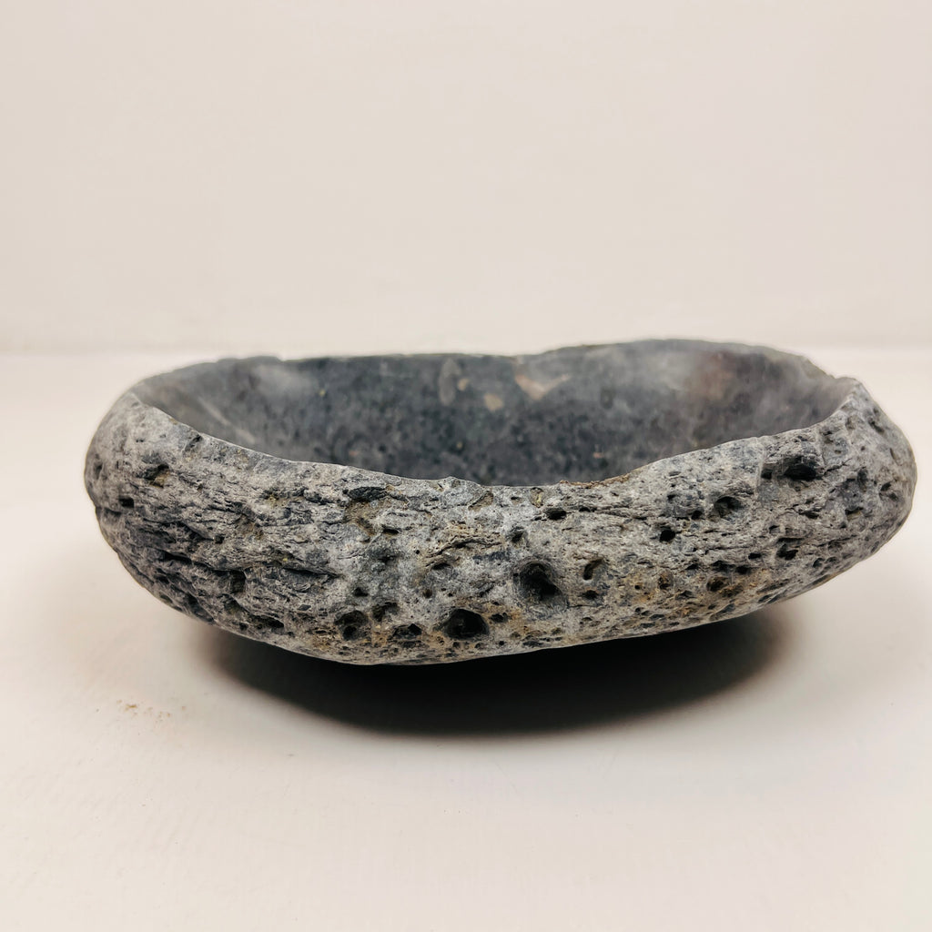 Deep Black Splotched Bowl