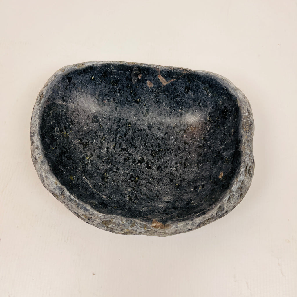 Deep Black Splotched Bowl