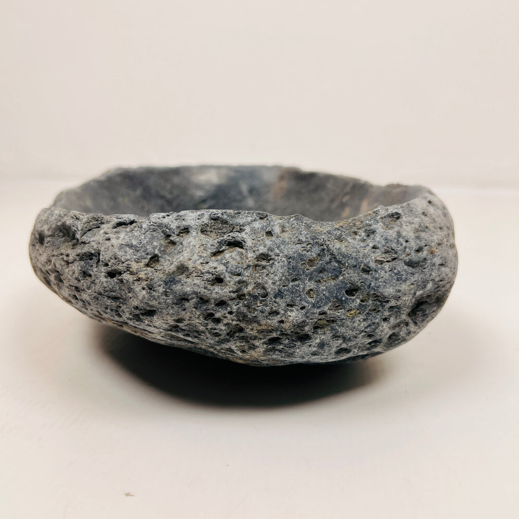 Deep Black Splotched Bowl