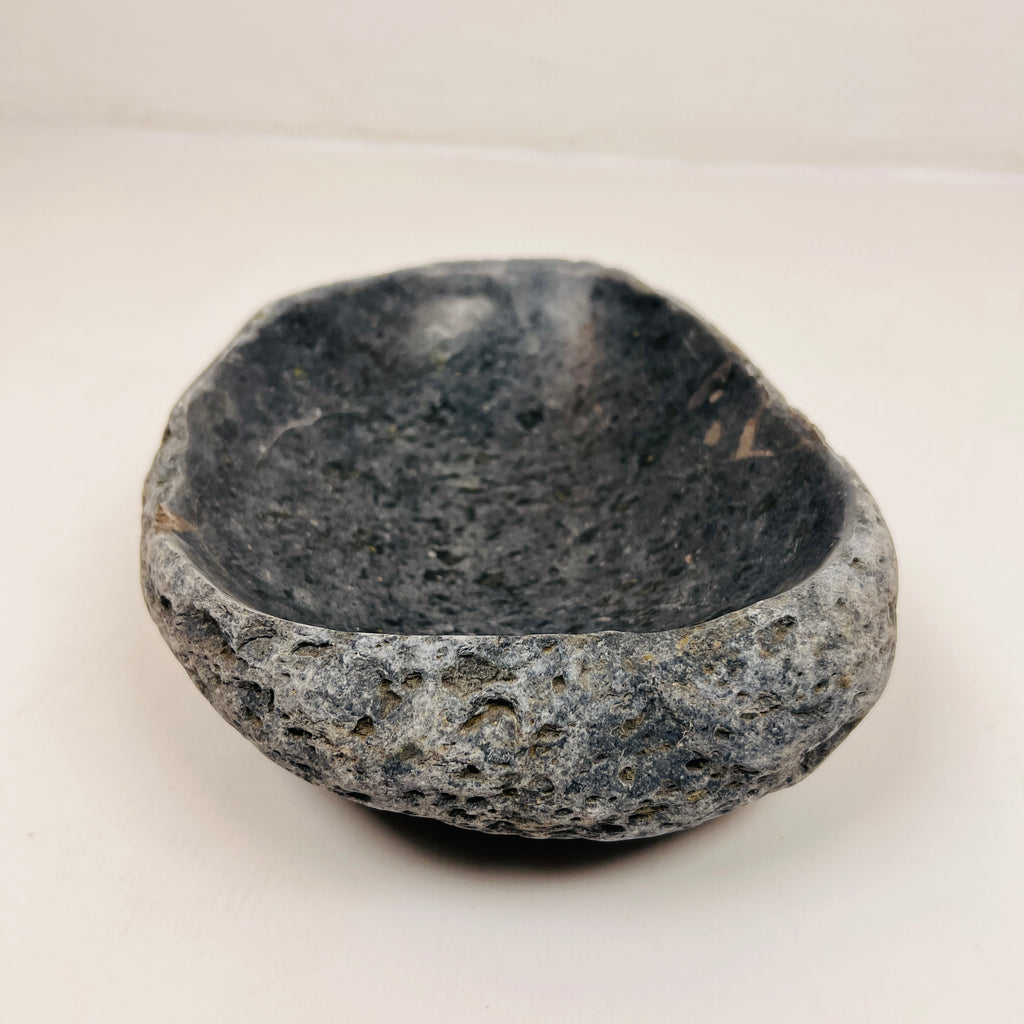 Deep Black Splotched Bowl