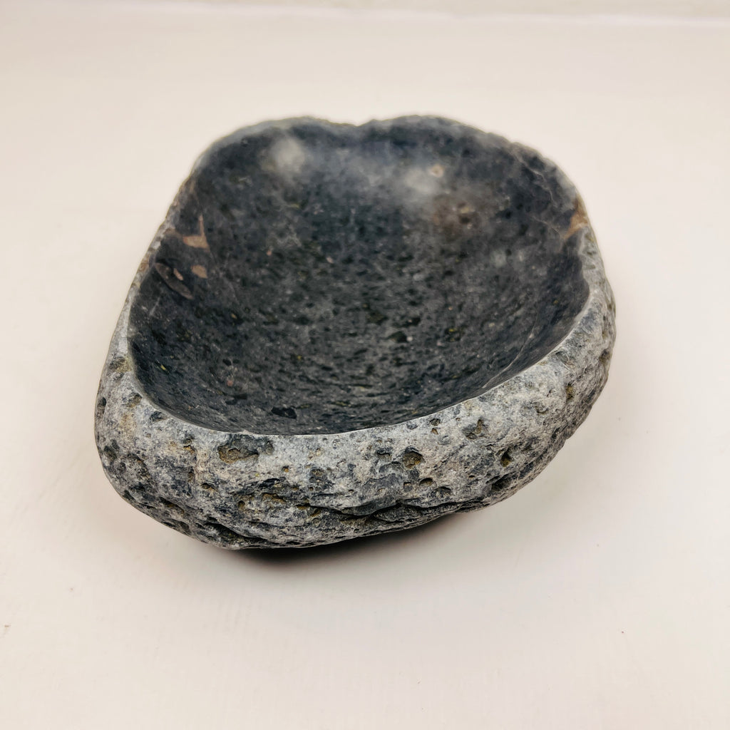 Deep Black Splotched Bowl