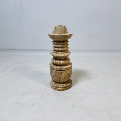 Cairn Candle Stand - Travertine