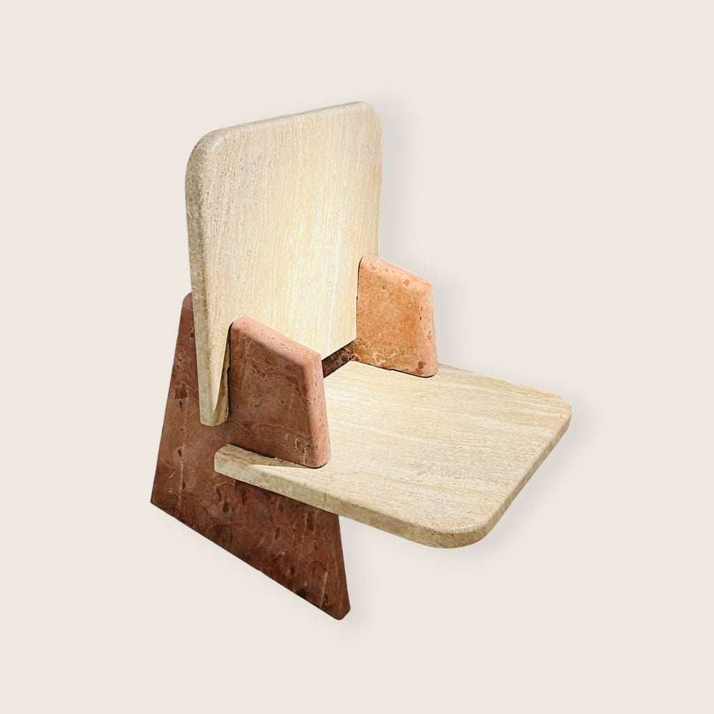 Travertine Throne Chair