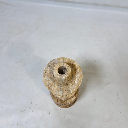 Cairn Candle Stand - Travertine
