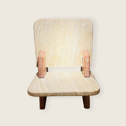 Throne Chair - Travertine