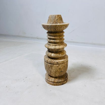 Cairn Candle Stand - Travertine