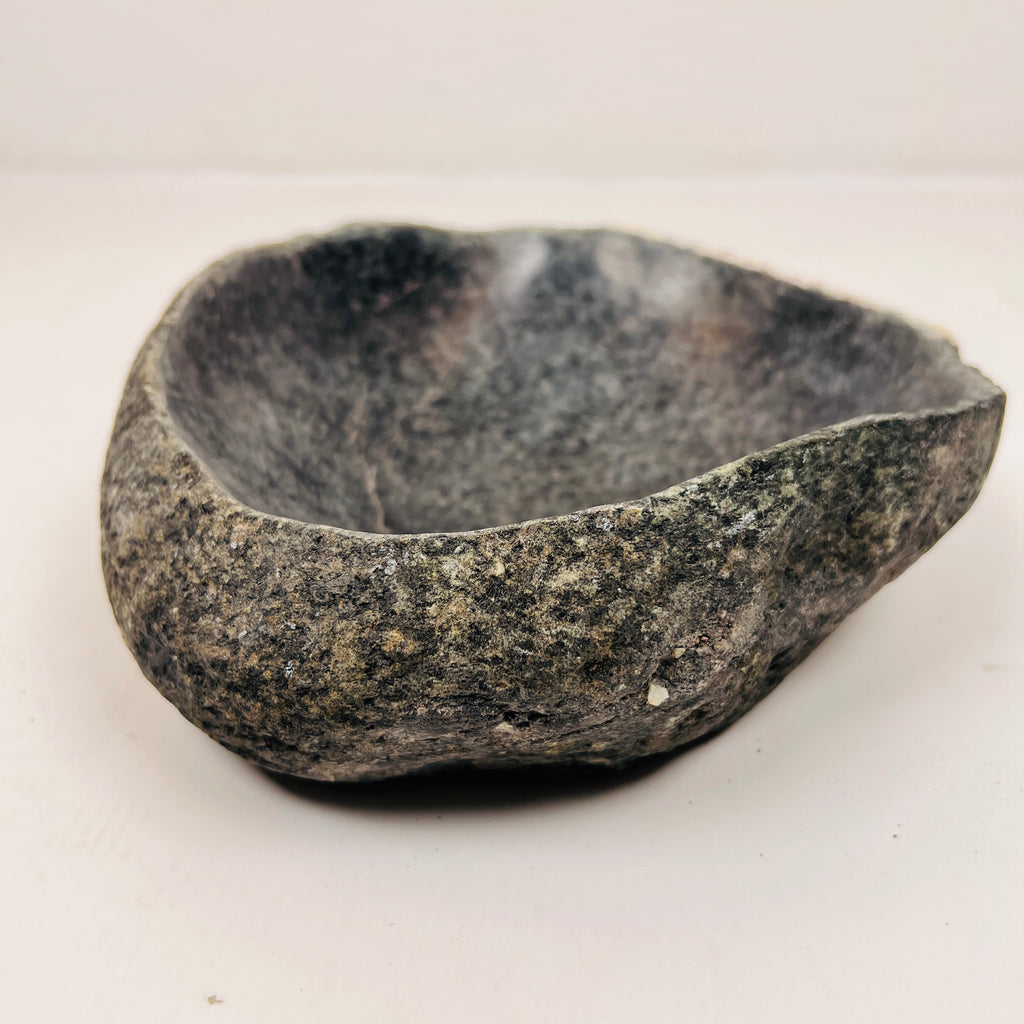 White Rimmed Black Bowl