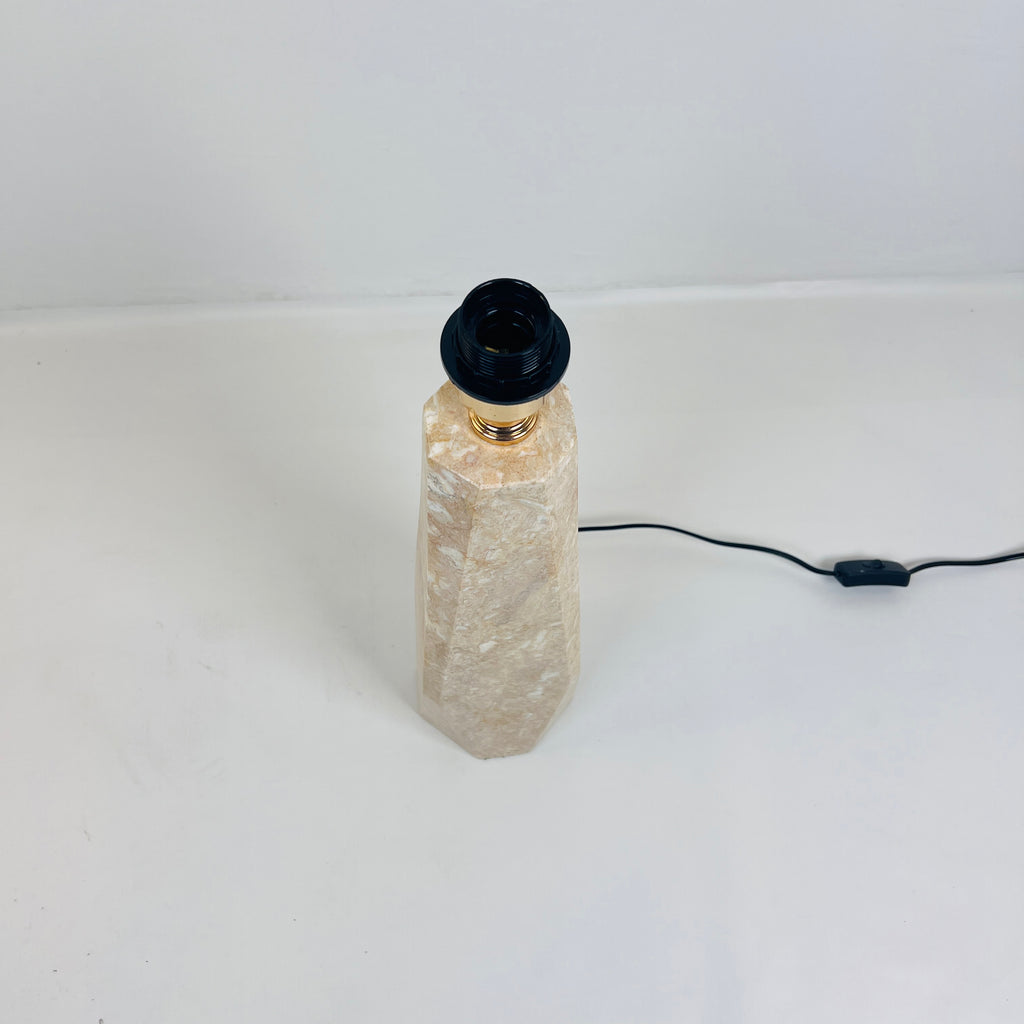 Irregular Bottle Travertine Grazed Table Lamp