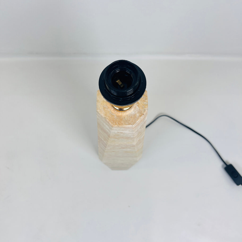 Irregular Bottle Travertine Grazed Table Lamp