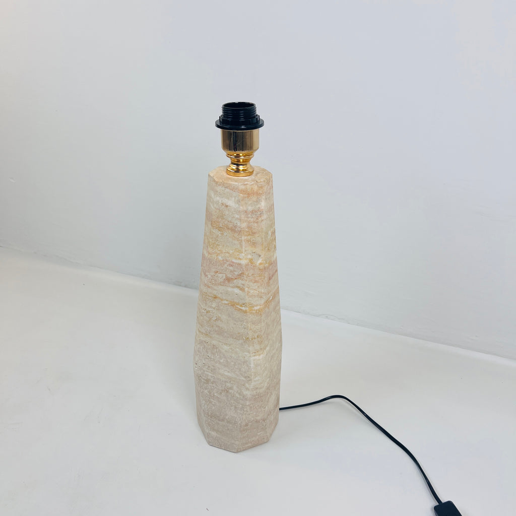 Irregular Bottle Travertine Grazed Table Lamp