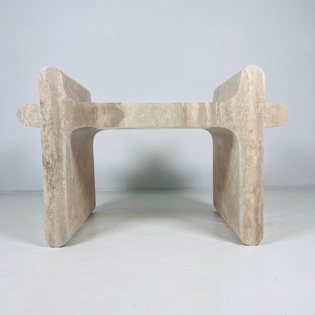 Sable Sculpt Travertine Bench