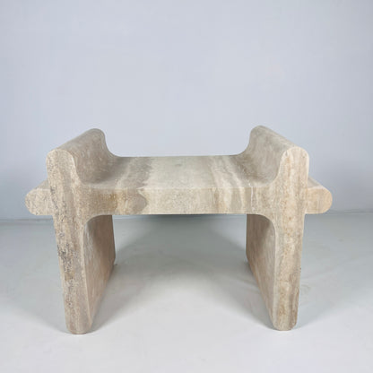Sable Sculpt Bench - Travertine