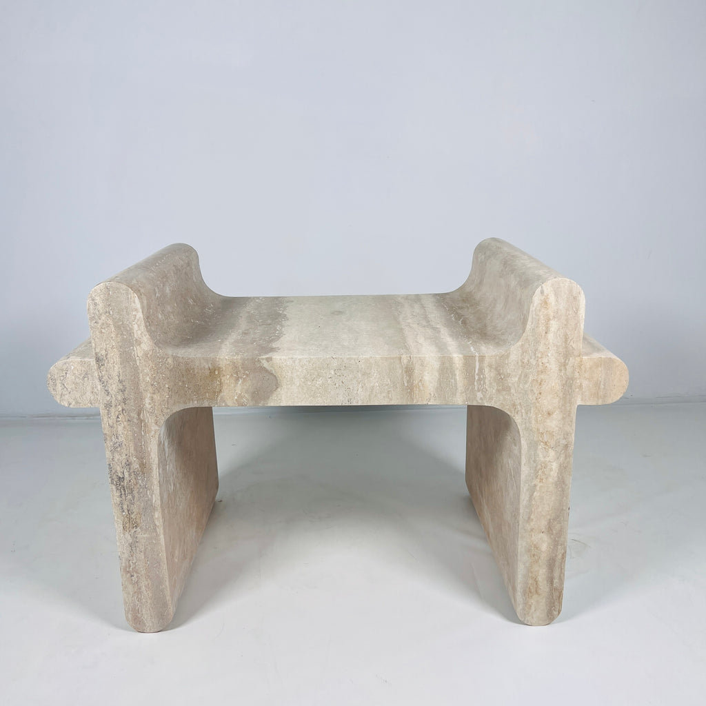 Sable Sculpt Travertine Bench