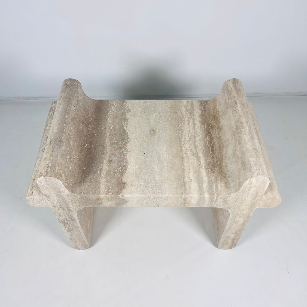 Sable Sculpt Travertine Bench