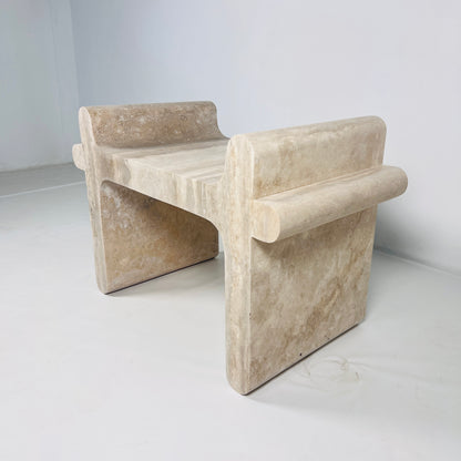 Sable Sculpt Bench - Travertine
