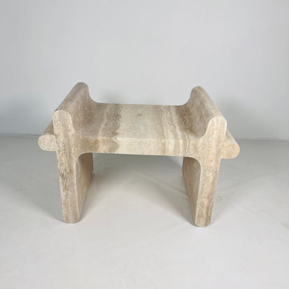 Sable Sculpt Bench - Travertine