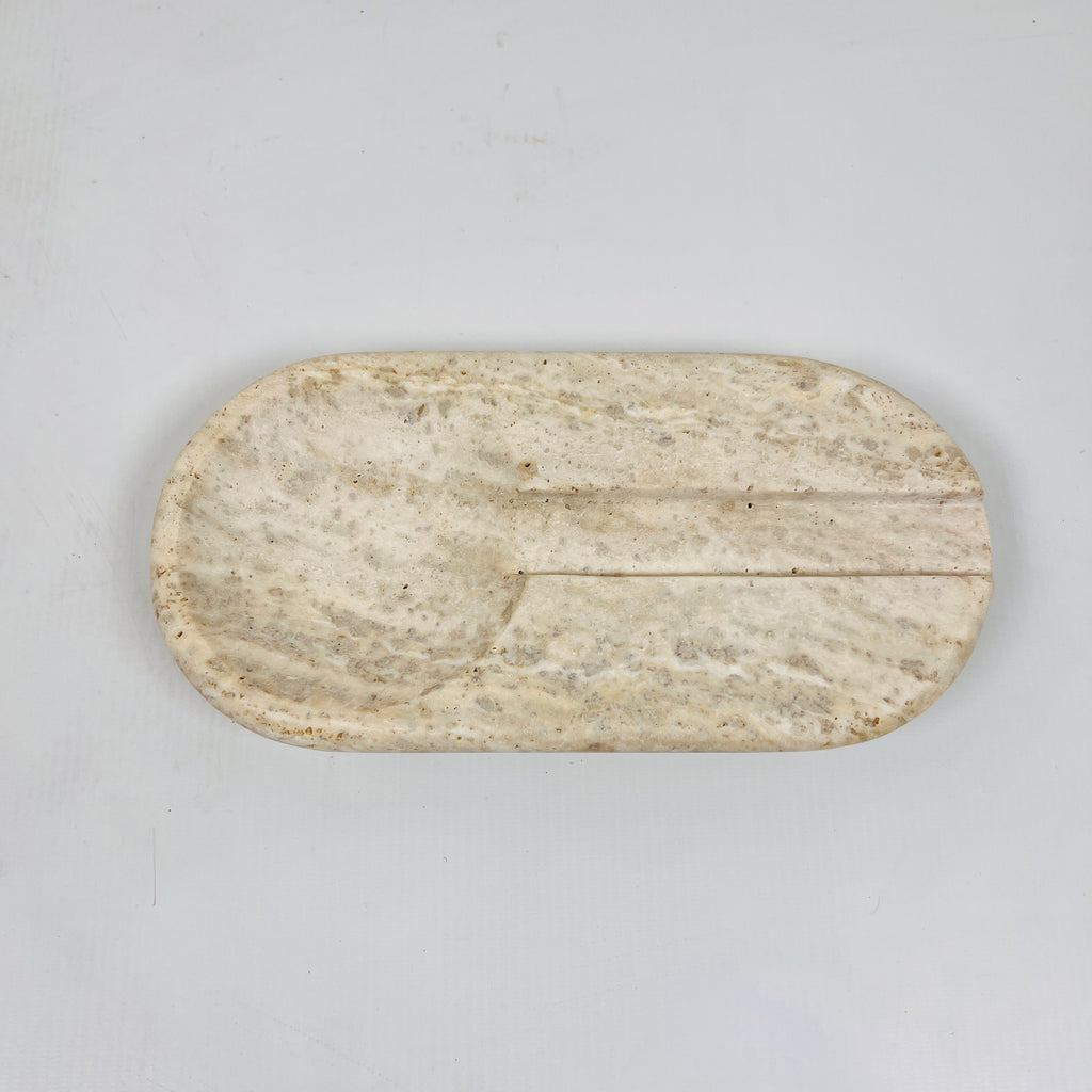 Light Grazed Travertine Ash Tray