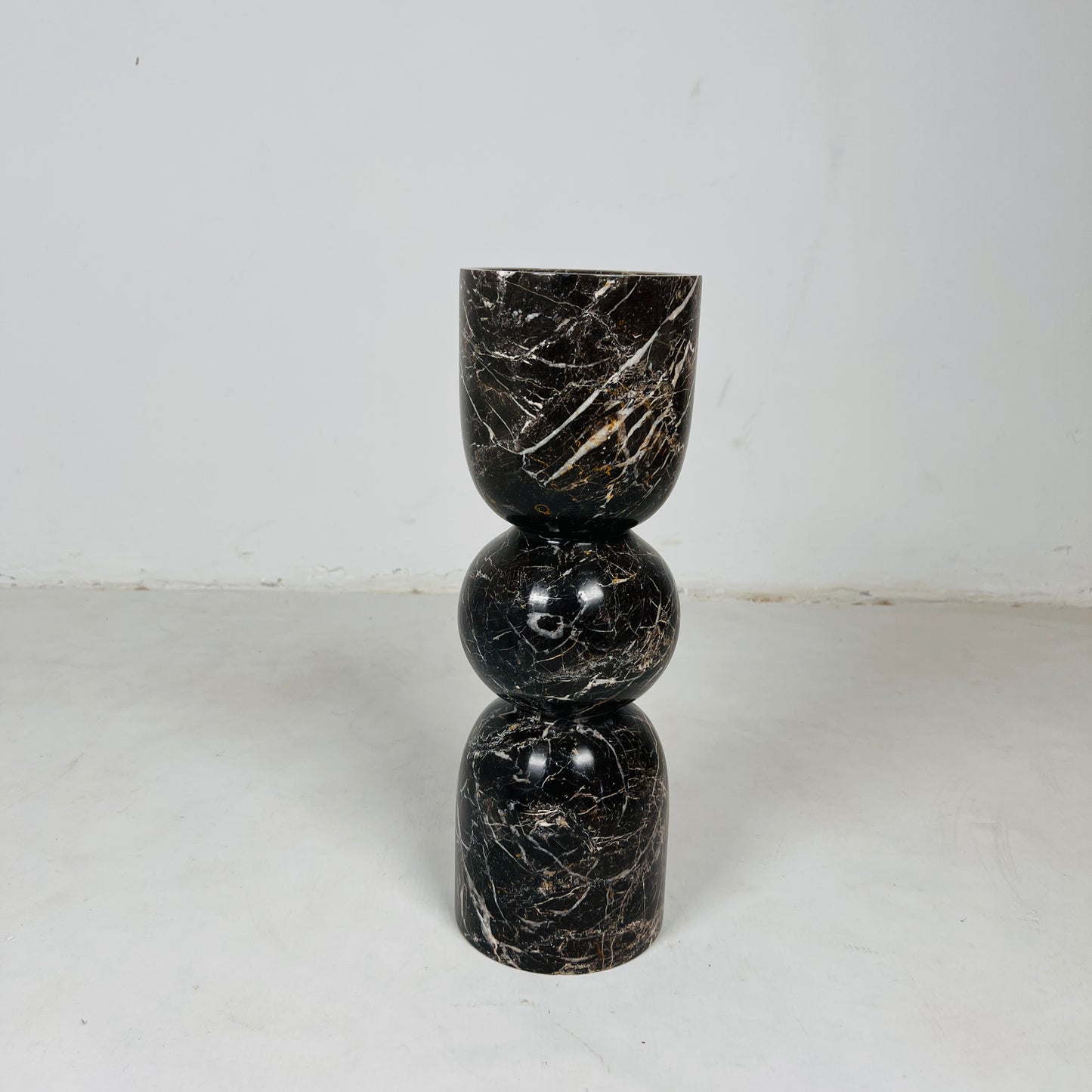 Orb-Linked Candle Stand - Black